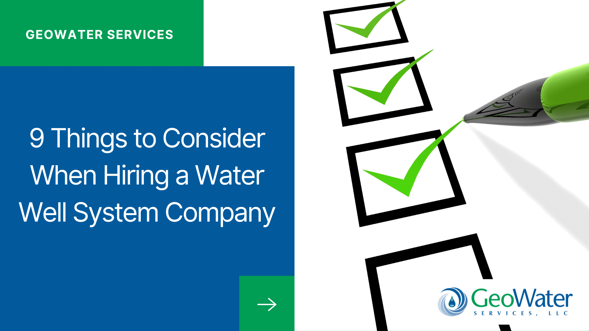 9 Things to Consider When Hiring a Water Well System Company